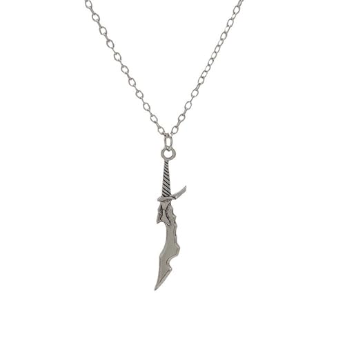 RAINDEWLL Sung Jin Woo Dagger Pendant Necklace Sole Anime Level Cosplay Sword Necklace for Men