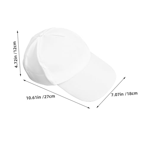 6pcs DIY Art Summer Hats for Lightweight Sun Protection for Beach School and Outdoor Activities White2