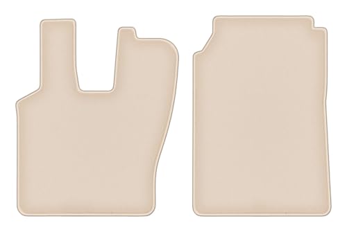 Tapis de sol avant Scania Série 4 velours beige Fortuna tapis cabine camion 1995-2004 2 pièces