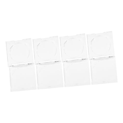 GANAZONO 4個 透明方形化粧品収納ケース 内径 空の腮?ボックス 用高光 アイシャドウ リップスティック収納 女性の旅行用コスメトレイ