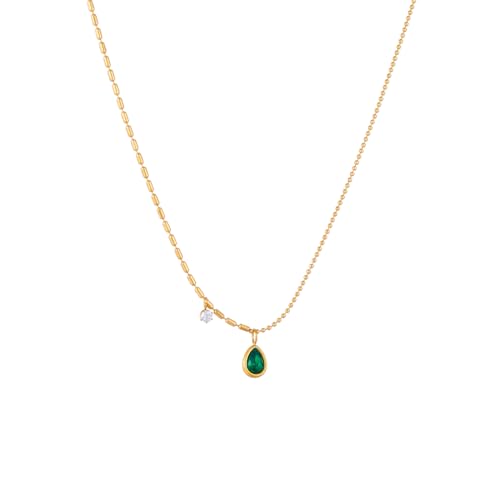 Collier cristal vert goutte d'eau : bijou d'exception raffiné pour femme