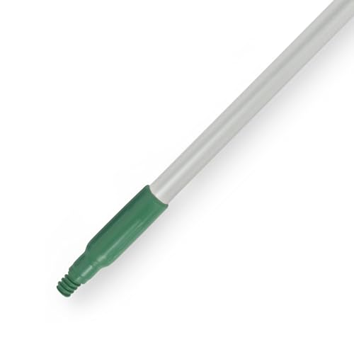 Image of SPARTA Adjustable Aluminum Broomstick, 48 inch Mop and Broom Handle Replacement with Color-Coded System for Environments with Harsh Cleaning Agents, Aluminum, 48 Inches, Green
