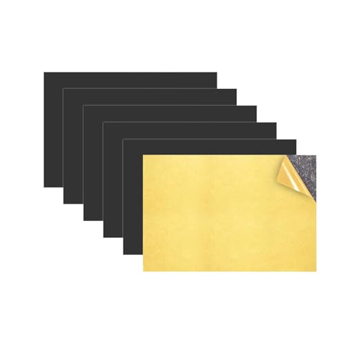 NogmeTaa Magnetfolie selbstklebend Stark - 10cm x 15cm flexibel selbstklebend zuschneidbar Magnetmatte für Fotos Dekorieren 6 Stück