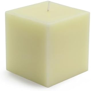 Zest Candle CPZ-126-12 3 x 3 in. Ivory Square Pillar Candles -12pcs-Case- Bulk