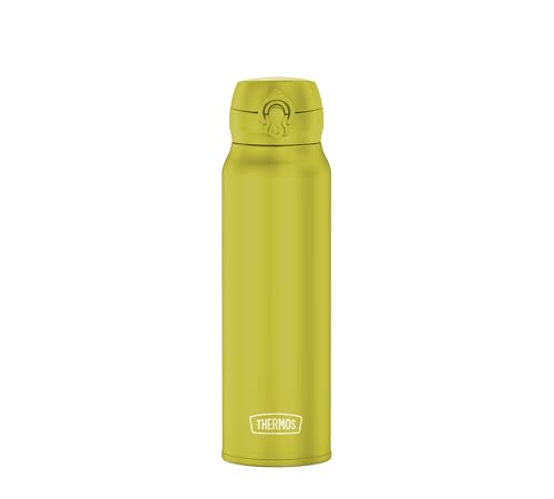 THERMOS ULTRALIGHT BOTTLE 0,75l, glowing green mat, Thermosflasche aus Edelstahl, 10 heiß / 20 h kalt, absolut dicht für Wasser, Tee, stille Getränke