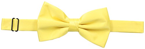 Stacy Adams Men's Satin solid Bow Tie, Banana, One Size