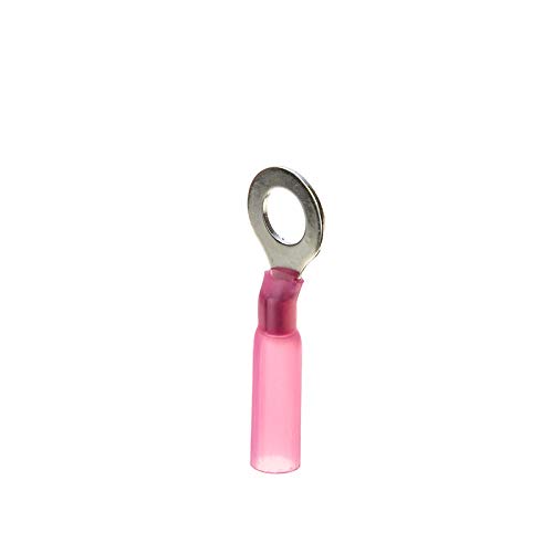 50pcs Copper + PE Crimp Terminals Red Ring M6 Insulated Heat Shrink Connector Electrical Wire Cable 22-18 AWG Connector