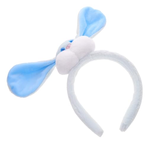 SOESFOUFU うさぎのカチューシャ 白いウサギの耳 2023年新年カチューシャ のヘッドバンド ウサギのぬいぐるみ 女の子のヘッドバンド 帽子 ファブリック Sky-blue