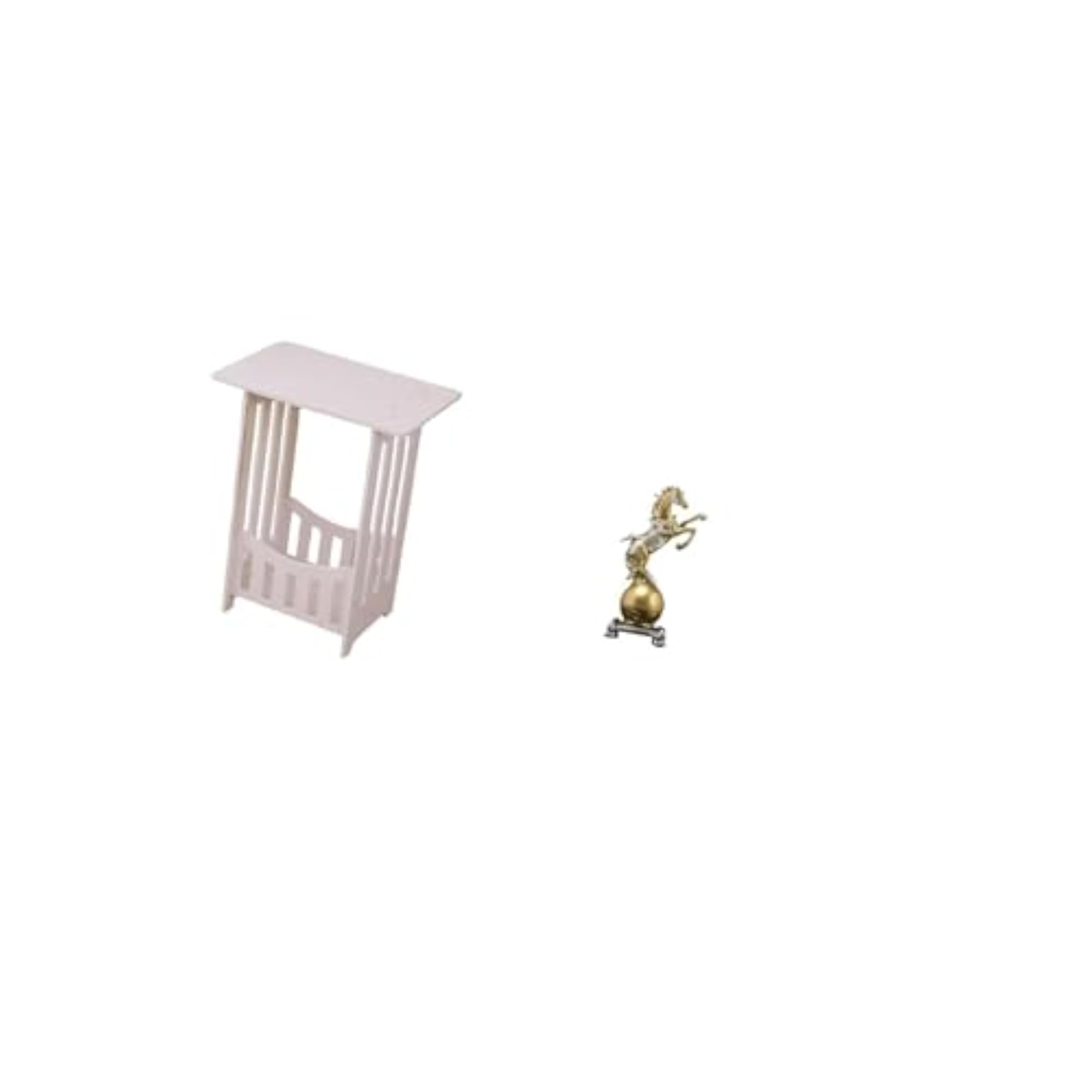 Portable Bedside Table with Modern Horse Statue Art Craft Ornament