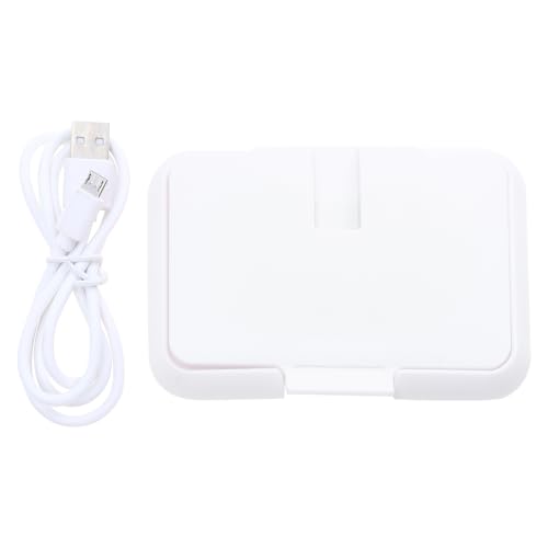 Image of Diaper Wipe Warmer 8W Baby Wipe Warmer Portable Baby Wet Wipes Dispenser Plastic Tissue Storage Box Wet Wipes Dispenser Holder for Home Car White Wet Wipe Heater