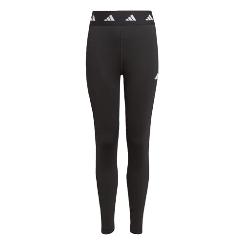 adidas Mädchen AEROREADY Techfit 7/8 Tights, Black / White, 9-10 Years