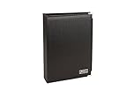 Kenro Black Textured Photo Album with Silver Corners for 200 Photos 7x5 inch/13x18cm, Slip-In Pages – PKB137