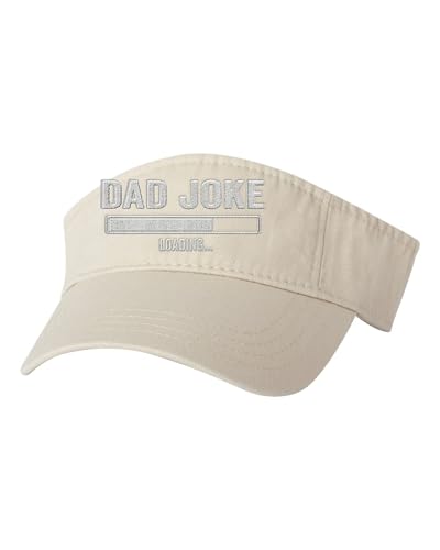 One Size Stone Visor Dad Joke Loading Idea Funny Embroidered Visor Dad Hat