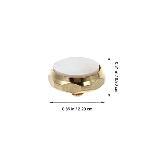 Pocket Tools Trumpet Valve Finger Buttons Copper Piston Button Musical Instruments Accessorie With Snaps Press Cover Lower Cover Upper Cover For Trumpet Replacement White Horn Button #TOP6