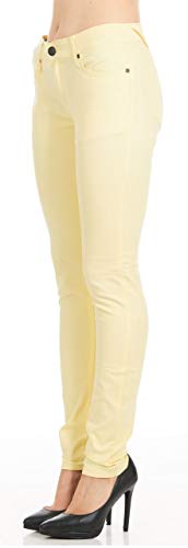 Women's Skinny Fit Mid-Rise Stretch Colored Jeans4