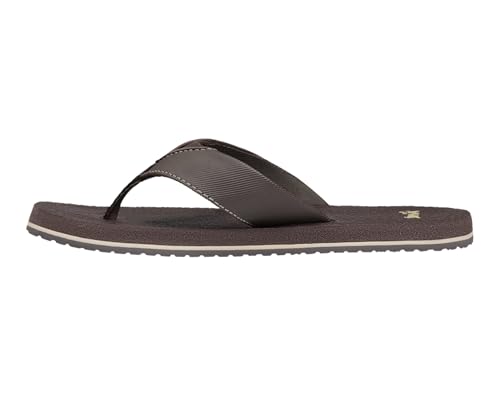 Image of Sanuk Kids unisex-kids Root Beer Cozy Flip Flop