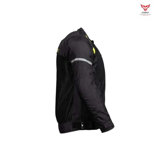 Image of DSG Aire Mesh 2 Riding Jacket- Black Yellow Fluo (Size-XL)
