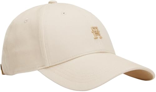 Tommy Hilfiger Gorra Mujer Elevated Chic con Logotipo, Beige (Classic Beige), Talla Única