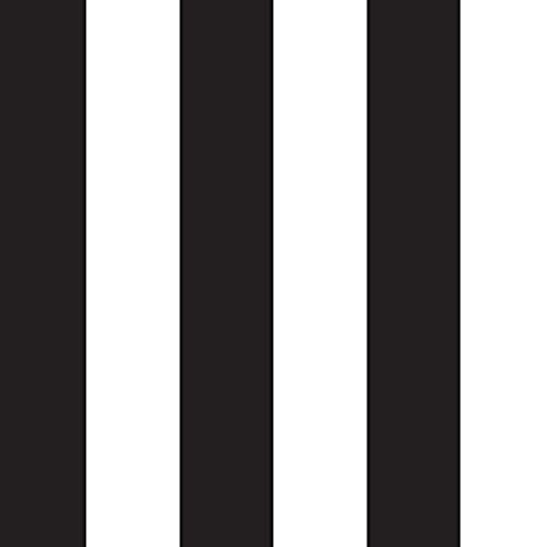 Simplify Adhesive Wallpaper | Black and White Striped | 21”