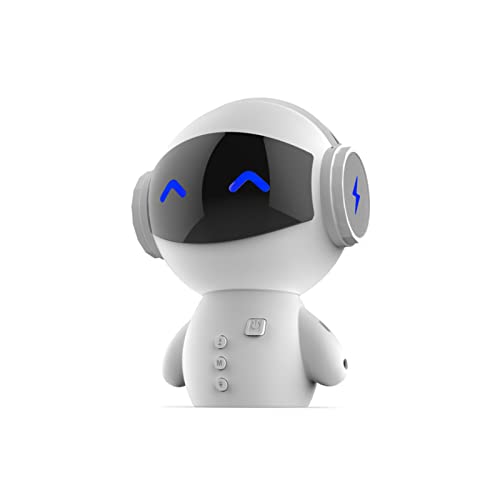 M10 Robot Smart Bluetooth Speaker Portable Mini Smart Robot Speaker, Se Puede Utilizar como Decoración de Sala de Estar o Dormitorio, con Chip Bluetooth 3.0, Conexión Más Rápida Y Estable(blanco)