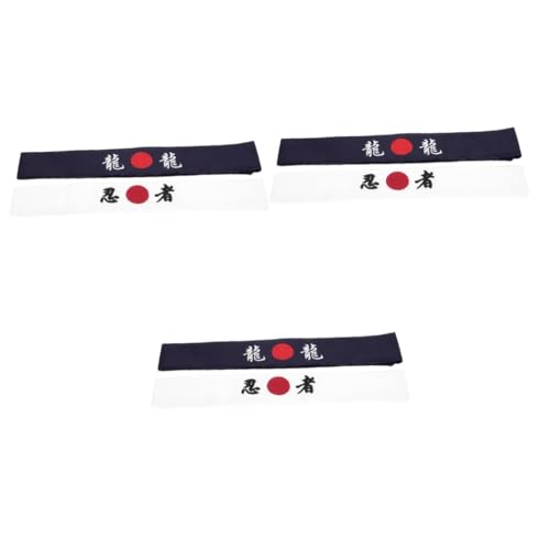 Bandeaux entraînement karaté COLLBATH souples | Bandeau cuisine sushi absorbant lot de 6