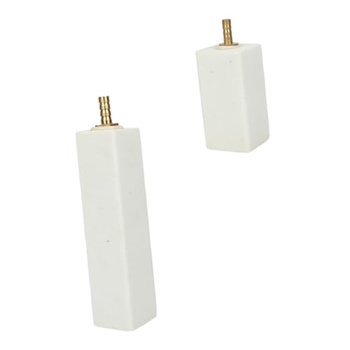 HANABASS 2個ナノホワイトコランダムエアストーン 水槽用酸素ポンプバブルエアストーン 小号 中号 耐久性に 素材使用 極細泡で酸素を増加 水流循環で栄養素を均一に供給 家やオフィスの水槽に