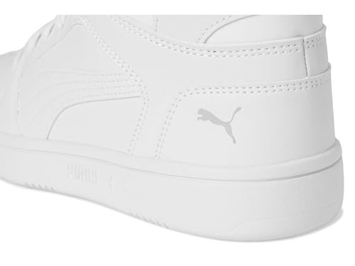 Image of Puma Kid's Rebound Layup Shoe, Puma White-Puma Black-Gray Violet, 6 M US Big Kid