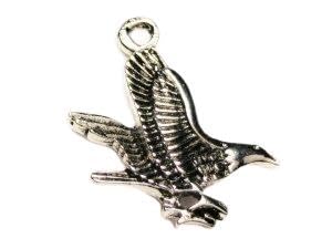 ChubbyChicoCharms Hawk in Flight Genuine American Pewter Charm
