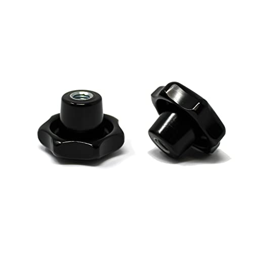 Poignée étoile M6 avec insert en acier zingué robuste pour un serrage puissant et durable