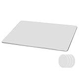 ✅【SUPER GLATTE ALUMINIUM OBERFLÄCHE】 Klein Mauspad mit glatter und empfindlicher Oberfläche bietet mehr Lichtemission und sorgt für eine höhere Leistung der Maus. Verwenden Sie Aluminium oberflächen, um die Geschwindigkeit und Genauigkeit zu verbessern und ein komfortableres Arbeiten oder Spielen zu ermöglichen.