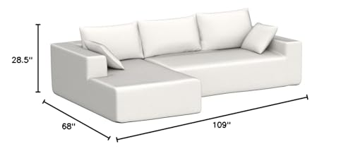 P PURLOVE Modular Sectional Living Room Sofa, Modern Minimalist Style