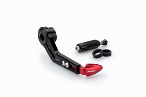 Protections de levier Puig 3765R en aluminium usiné CNC pour moto sportive rouge