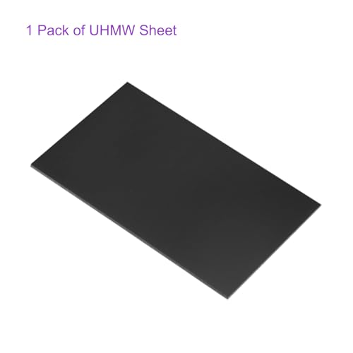 Image of DMiotech 6 x 8 x 0.1 Inch Plastic UHMW Sheets, Ultra High Molecular Weight Polyethylene, Opaque Black Polyethylene Board for Automotive, Chemical, Manufacturing, DIY Home Kitchen