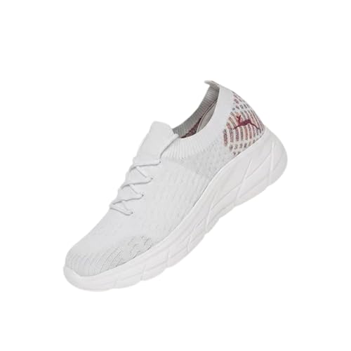 Marc Loire Comfortable & Stylish Slip-on Athleisure Sneaker Shoes with Comfort Insole for Jogging, Athletics, Gym Training, Running & Walking | Lightweight Casuals Shoes for Women (White, UK Footwear Size System, Adult, Women, Numeric, Medium, 8)