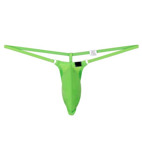Ultra Thin Ice Silk Men's Thongs Low-Rise G-String Briefs with Elastic Fit & Double Ring Belt4