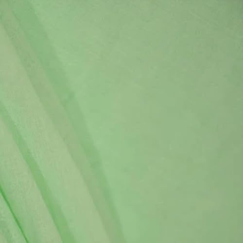 Image of Plain Mulmul Soft Cotton Fabric | Lightweight Breathable Mulmul Cloth | Super Quality Natural Cotton Fabric for Kurta, Dress, Dupatta, Lining & Craft Use (Ash Green, 3.5 Meters)