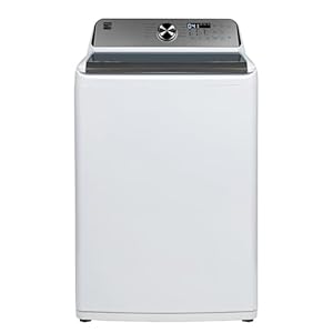 Kenmore 4.4 cu. ft. Top Load Washer with Triple Action Agitator for Tough Dirt & Stains-Reduce Laundry Time with Accela and Express Wash-LED, White