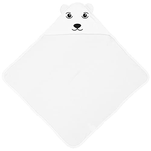 Image of Aiden's Corner Cute Adorable Baby Animal Polar Bear Hooded Bath Towels with Ears (White)