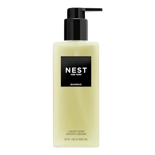 NEST New York Liquid Soap, Bamboo - 10 fl oz - Cleanses & Nourishes Skin - Approx. 300 Pumps Per...