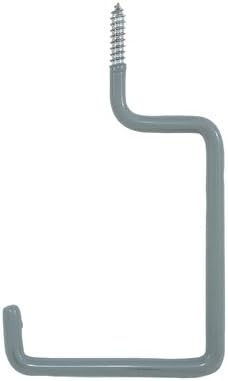 Crawford 7.17 in. L Vinyl Coated Gray Steel Large Storage Hook 20 lb. capacity 2 pk