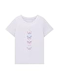 TOM TAILOR Mädchen Kinder T-Shirt mit Print 1035196, Lila, 116-122