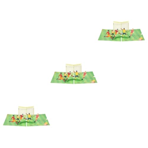 Carte anniversaire ballon foot Lurrose coffret de 3 cartes cadeaux en relief