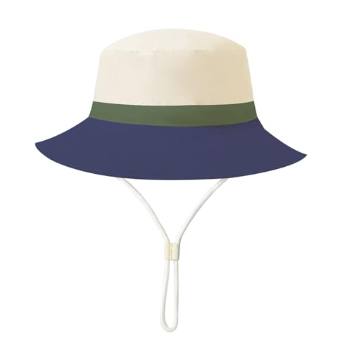 DINGDONG'S CLOSET Baby Toddler Kid Boy Girl Summer Sun Protection Cotton Linen Patchwork Bucket Hat Sunhat