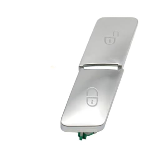 Botones de cerradura de puerta derecha acabados en plata para interiores de Mercedes W176 y W463