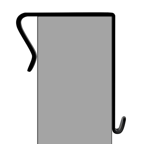 Over The Door Hook Cubicle Partition Hangers Steel Door Hooks For Hanging Door Hanger Hook Cubicle Hanger Cubicle Hooks For Door Mirror Panel Wall Closet Coats Whiteboard Office Home (Black, 4 Pcs) #TOP5