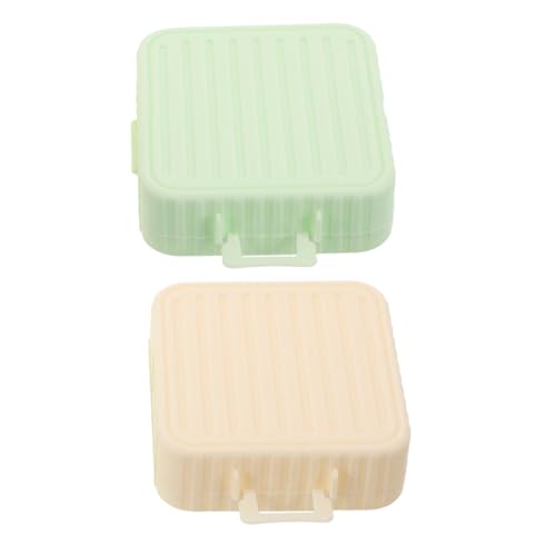 FOMIYES 2 Cajas De Almacenamiento Para Borlas De Polvo Contenedor De Borlas De Polvo Contenedor De Viaje Para Base De Maquillaje Contenedor Para Almacenar Polvos Estuches Para Borlas
