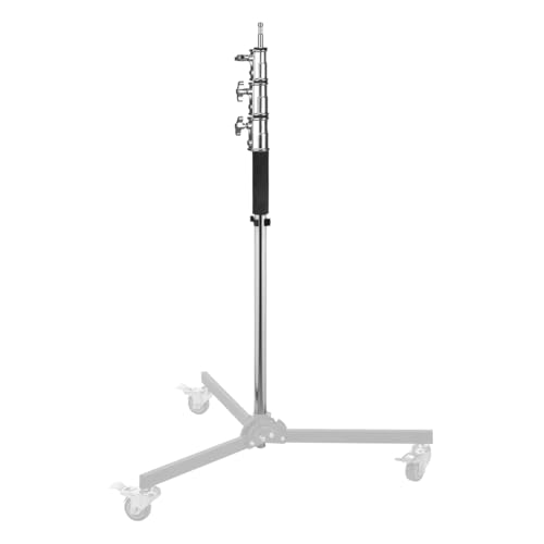 Image of Flashpoint Folding Wheeled Base Stand (Black /Chrome-plated, 11')