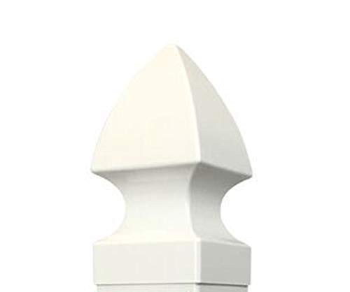 Addresses Of Distinction White Address Post – 32” Tall Address Marker - Customized Black House Numbers –All Hardware & Stake Included – Help Emergency Vehicles Find Your Home (Essex Cap) #TOP2