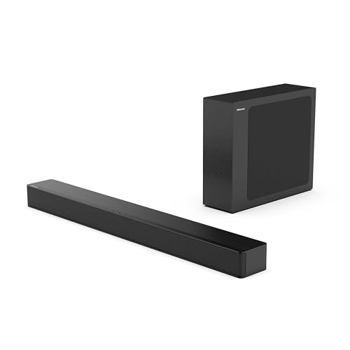 Hisense HS2100 2.1 Ch 240W Sound Bar with Wireless Subwoofer - DTS Virtual X, Dolby Audio, Ezplay...