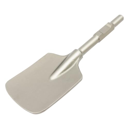 Jack Hammer Bits, Hex Shank Shovel Spade Chisel Bits Shovel Bit for Electric Demolition Jack Hammer 17.3 x 5.3in Clay Spade Bit for Electric Jackhammer for Construction, Trenching, Landscaping